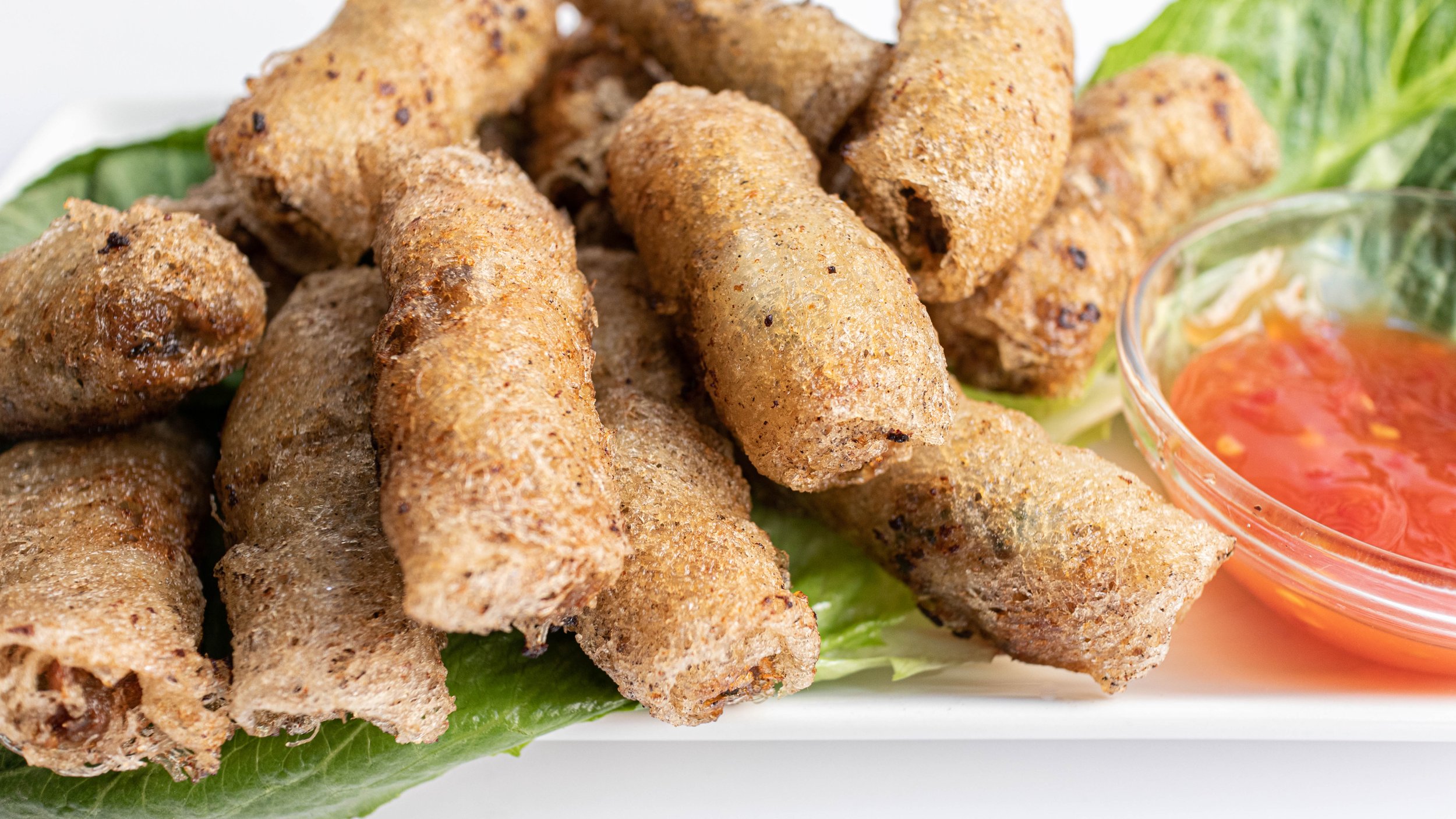 Rice paper on sale rolls fried